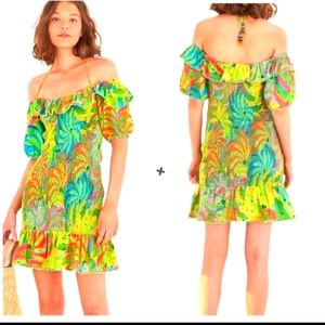 FarmRio mini off the shoulder dress